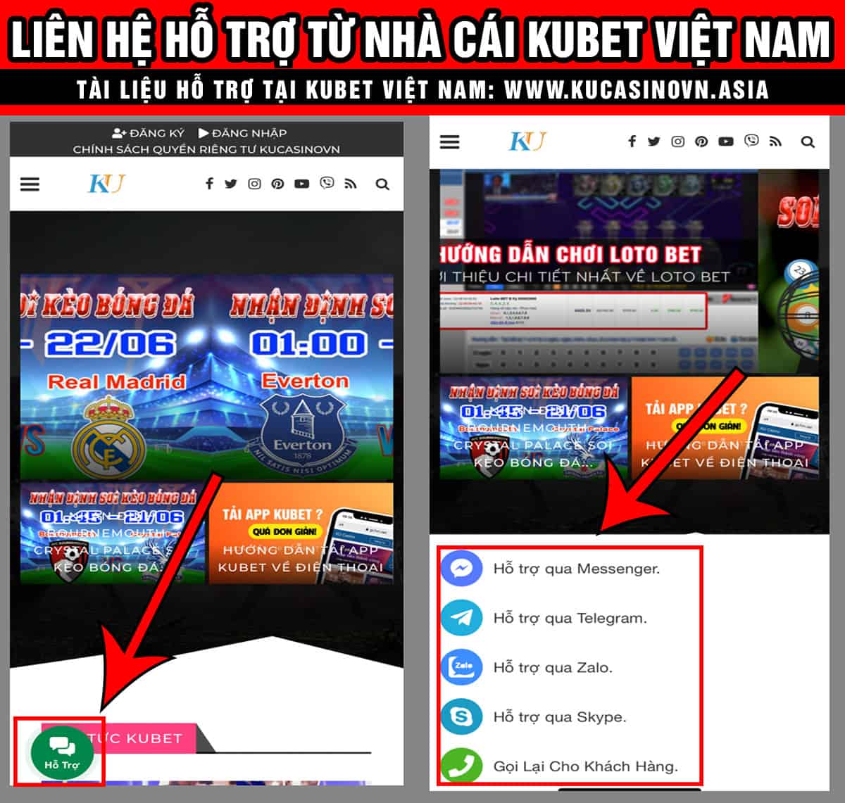 hỗ trợ khách hàng kubet, cskh kubet