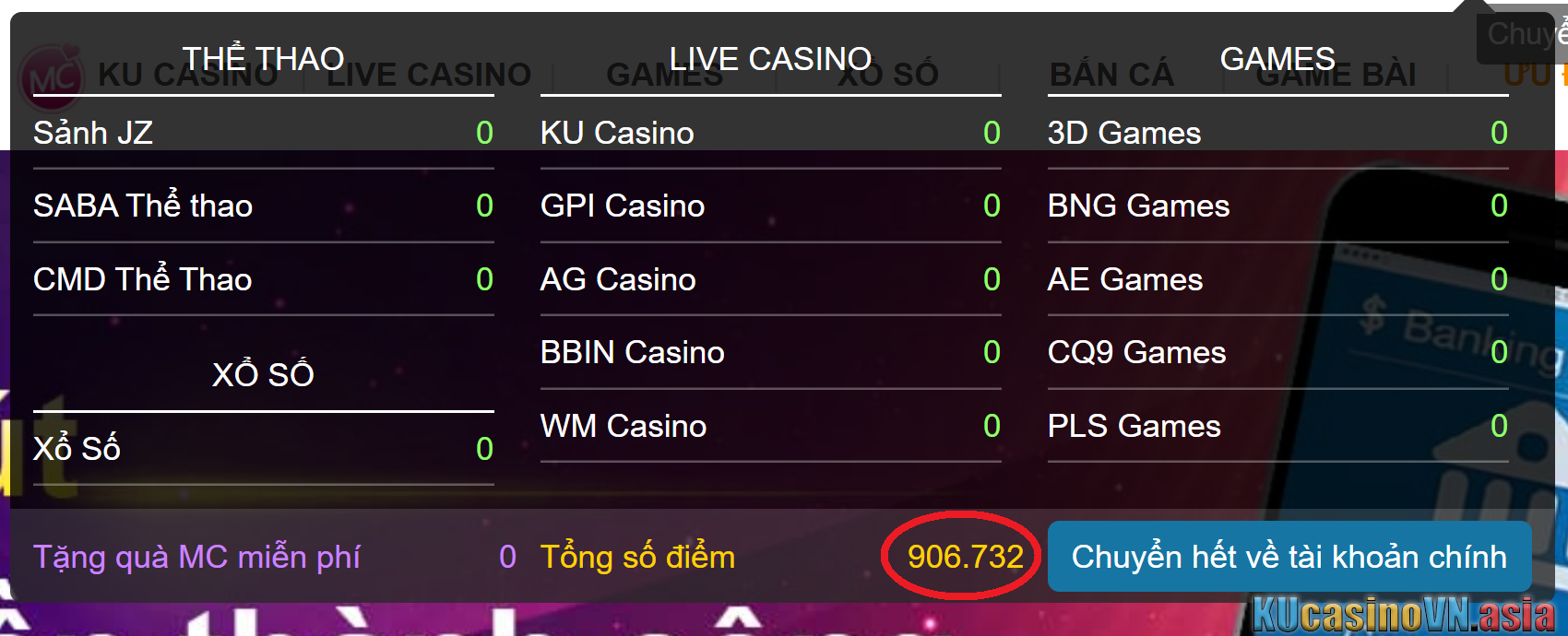 games bài ăn tiền Kubet