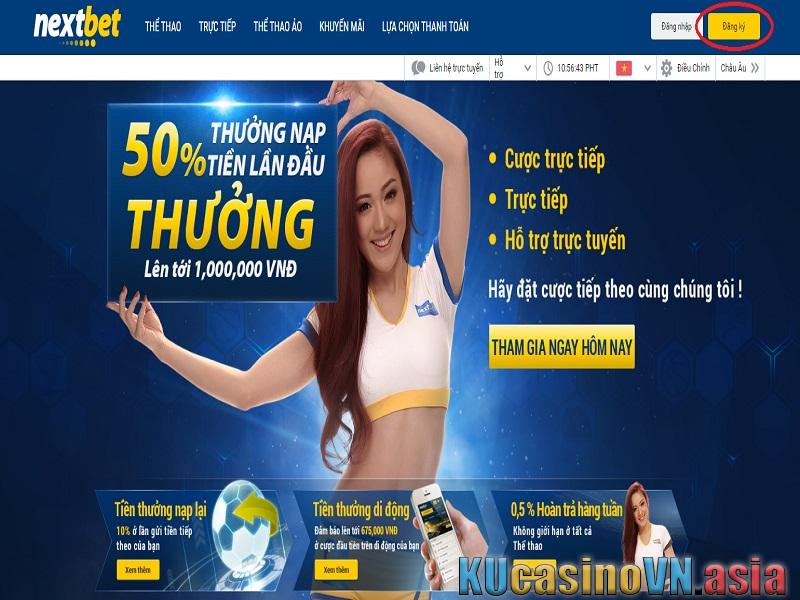 đăng ký tài khoản tại nhà cái Nextbet