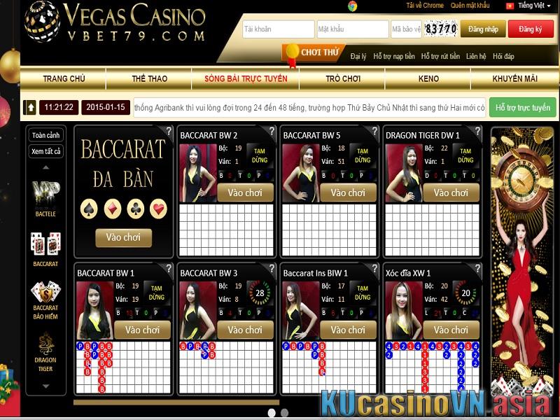 baccarat trong sòng bạc Vegas